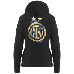 Inter Felpe E Giacche^IM FELPA CON CAPPUCCIO BACK TO STADIUM 22:43 DONNA NERO