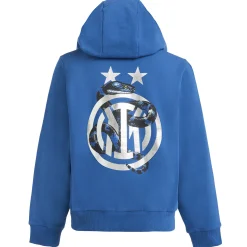 Inter Felpe E Giacche^IM FELPA CON CAPPUCCIO BACK TO STADIUM 22:43 BAMBINO BLU ROYAL