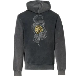 Inter Felpe E Giacche^IM FELPA CON CAPPUCCIO SNAKE CLUB GRIGIO SCURO