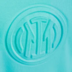 Inter Felpe E Giacche^IM FELPA GIROCOLLO EMBOSSED CREST BAMBINO TURCHESE