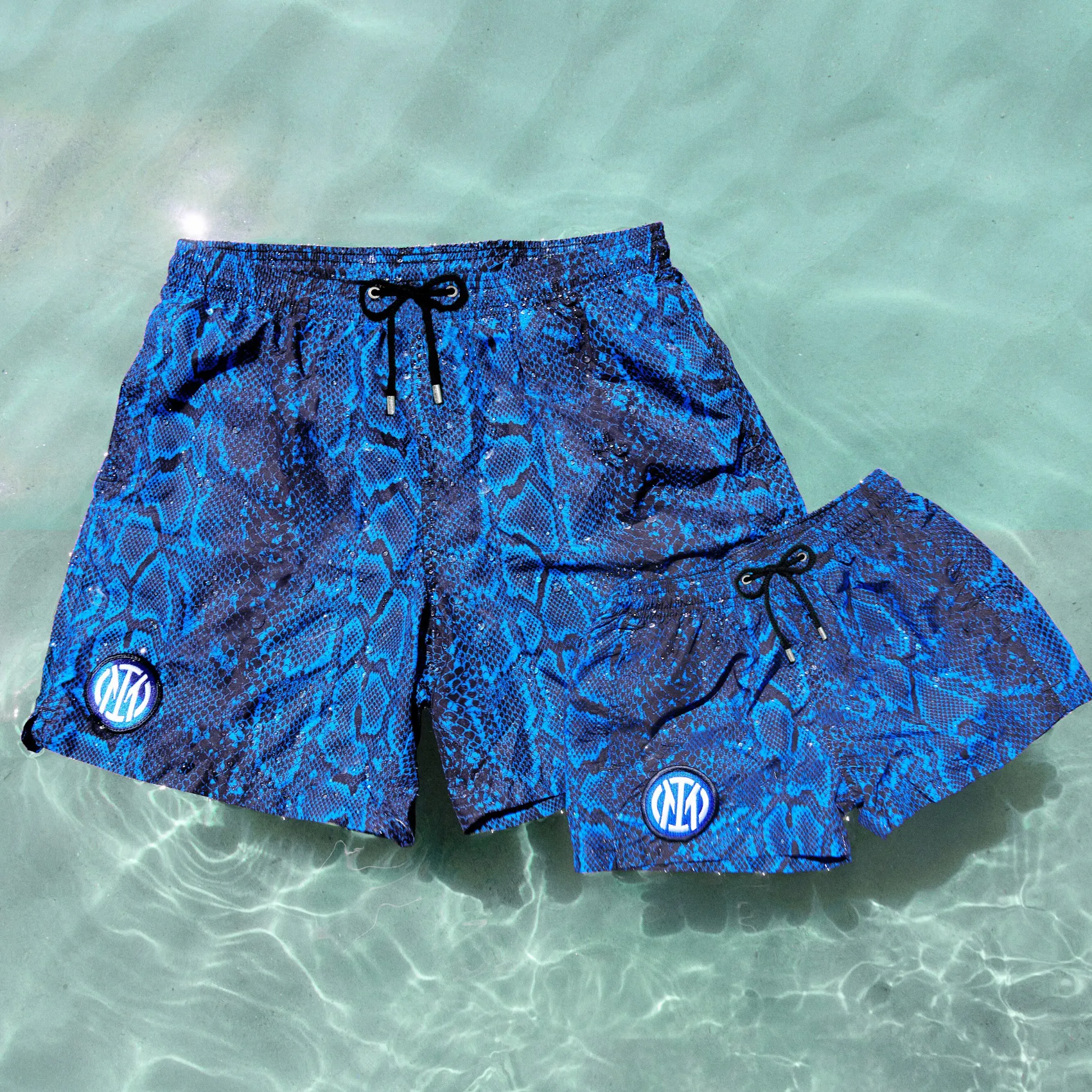 Inter Costumi^IM X MC2 SAINT BARTH COSTUME PATTERN BISCIONE BAMBINO BLU