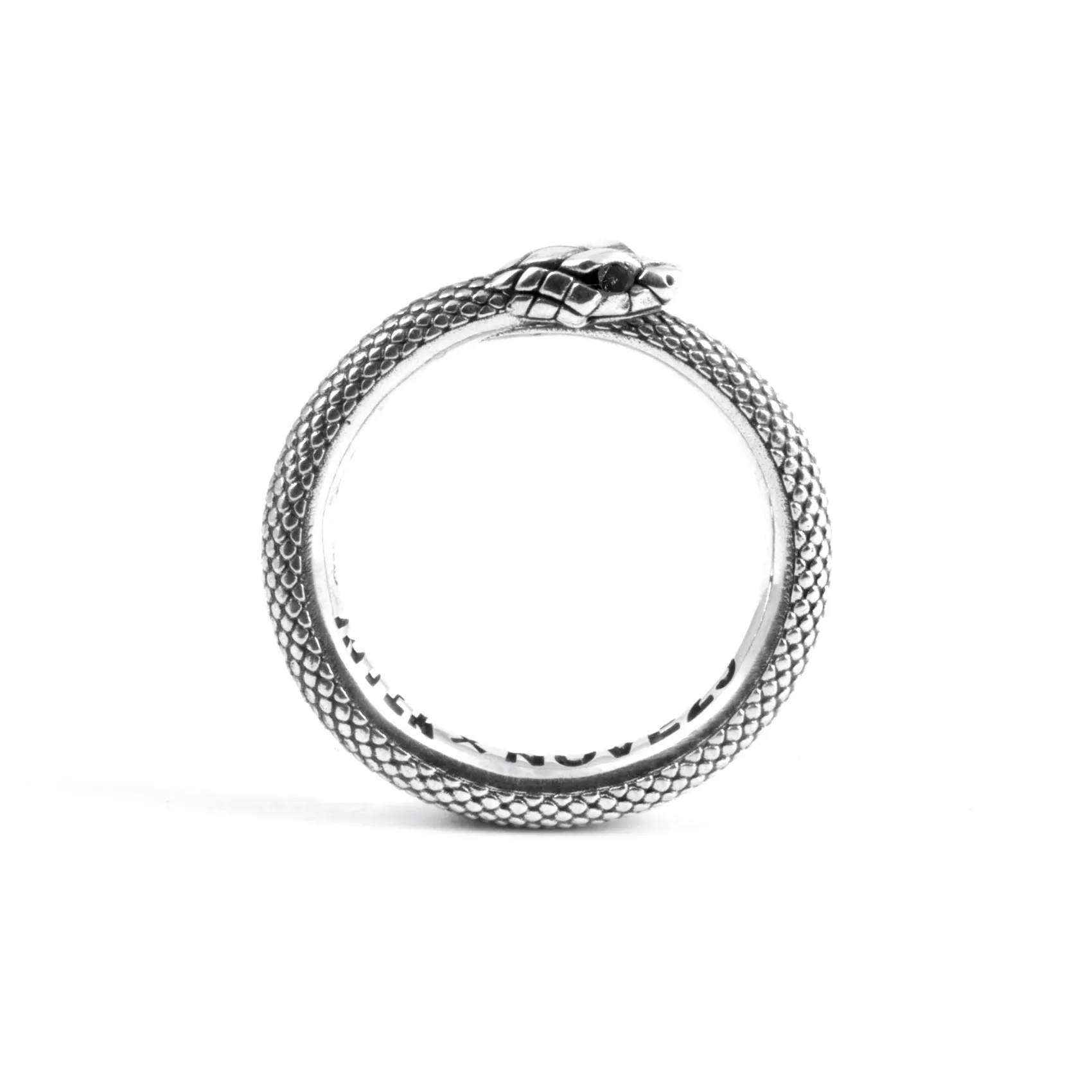 Inter Gioielli^IM X NOVE25 ANELLO BISCIONE CON BRILLANTI NERAZZURRI SILVER