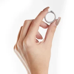 Inter Gioielli^IM X NOVE25 ANELLO BISCIONE CON BRILLANTI NERAZZURRI SILVER