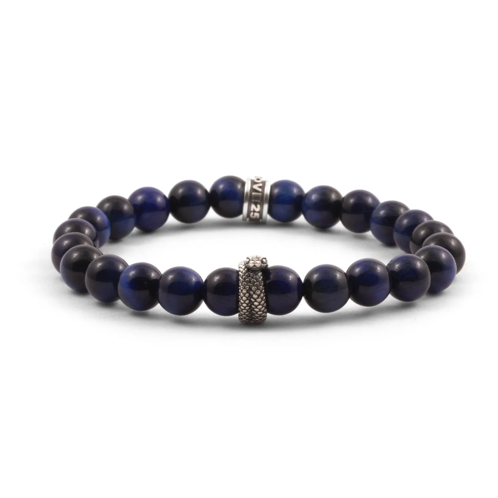 Inter Gioielli^IM X NOVE25 BRACCIALE PIETRE NERAZZURRE NERO