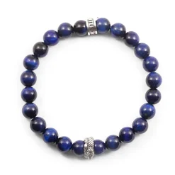 Inter Gioielli^IM X NOVE25 BRACCIALE PIETRE NERAZZURRE NERO