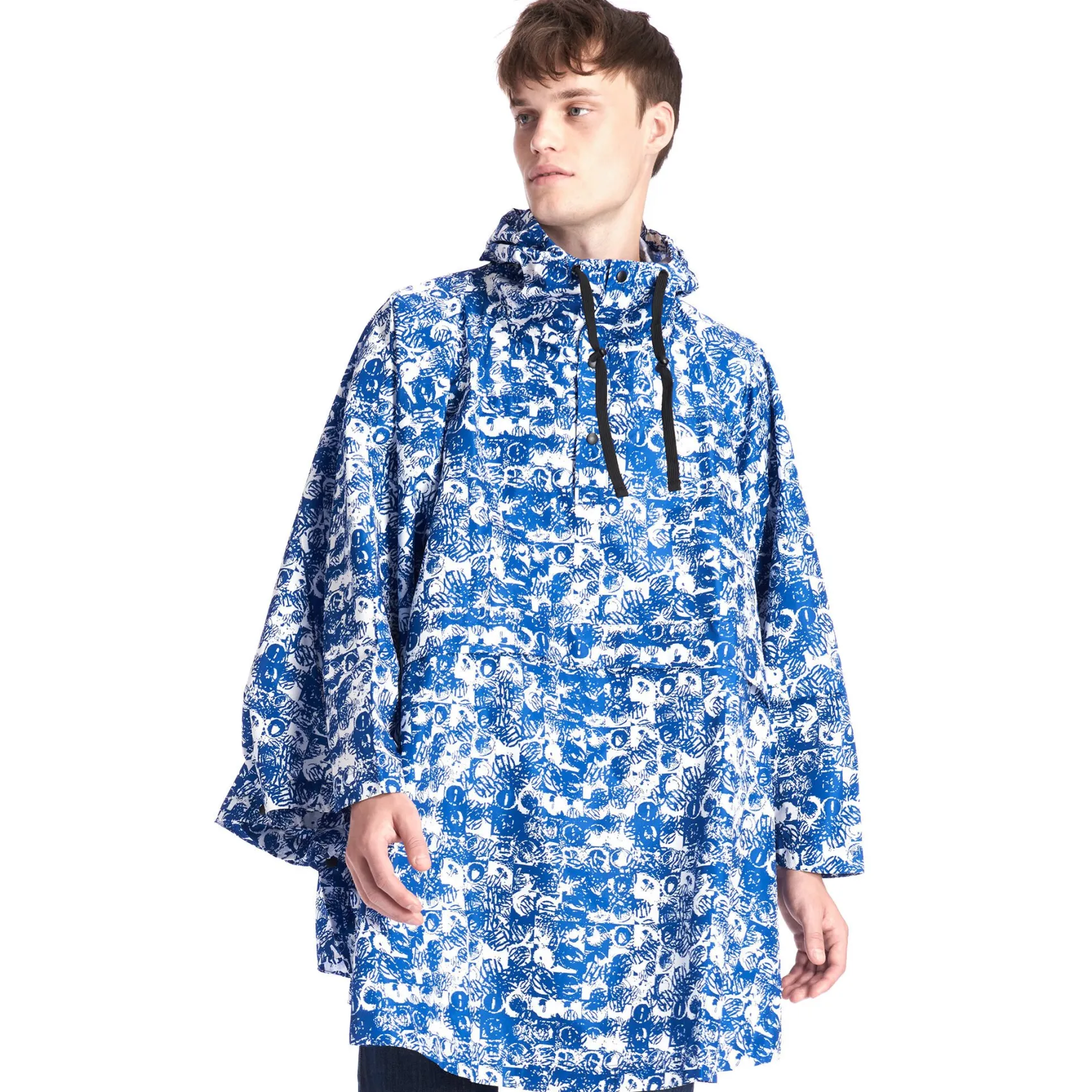 Inter Felpe E Giacche^IM PONCHO ALL OVER PATTERN BIANCO