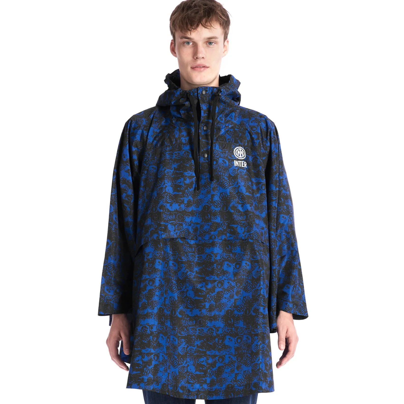 Inter Felpe E Giacche^IM PONCHO ALL OVER PATTERN NERO