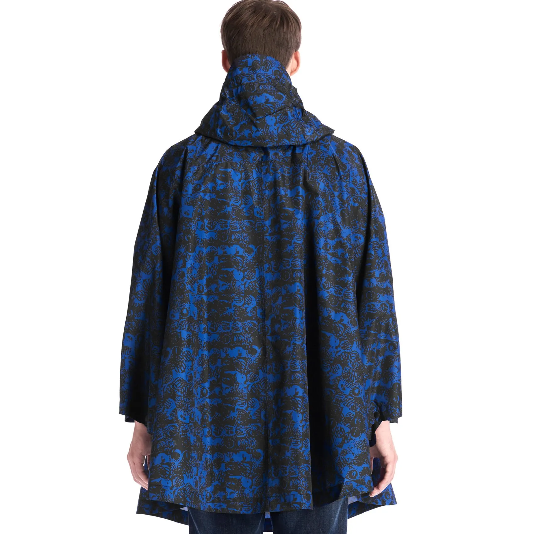 Inter Felpe E Giacche^IM PONCHO ALL OVER PATTERN NERO