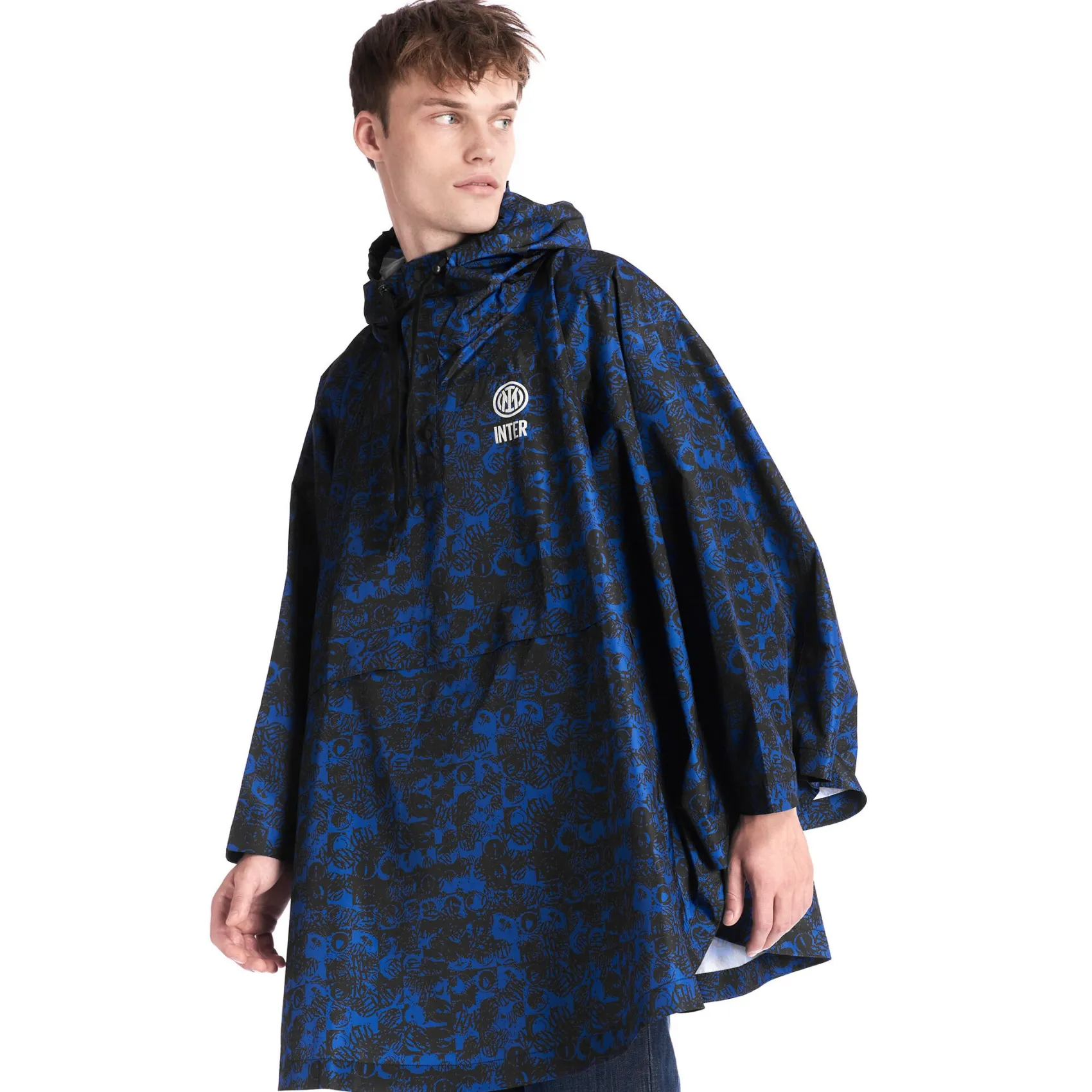Inter Felpe E Giacche^IM PONCHO ALL OVER PATTERN NERO