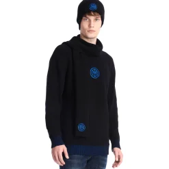 Inter Sciarpe^IM SCIARPA COSTINA LOGO NERO