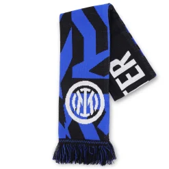 Inter Sciarpe^IM SCIARPA DOUBLE FACE BLACK & E BLU