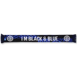 Inter Sciarpe^IM SCIARPA DOUBLE FACE BLACK & E BLU