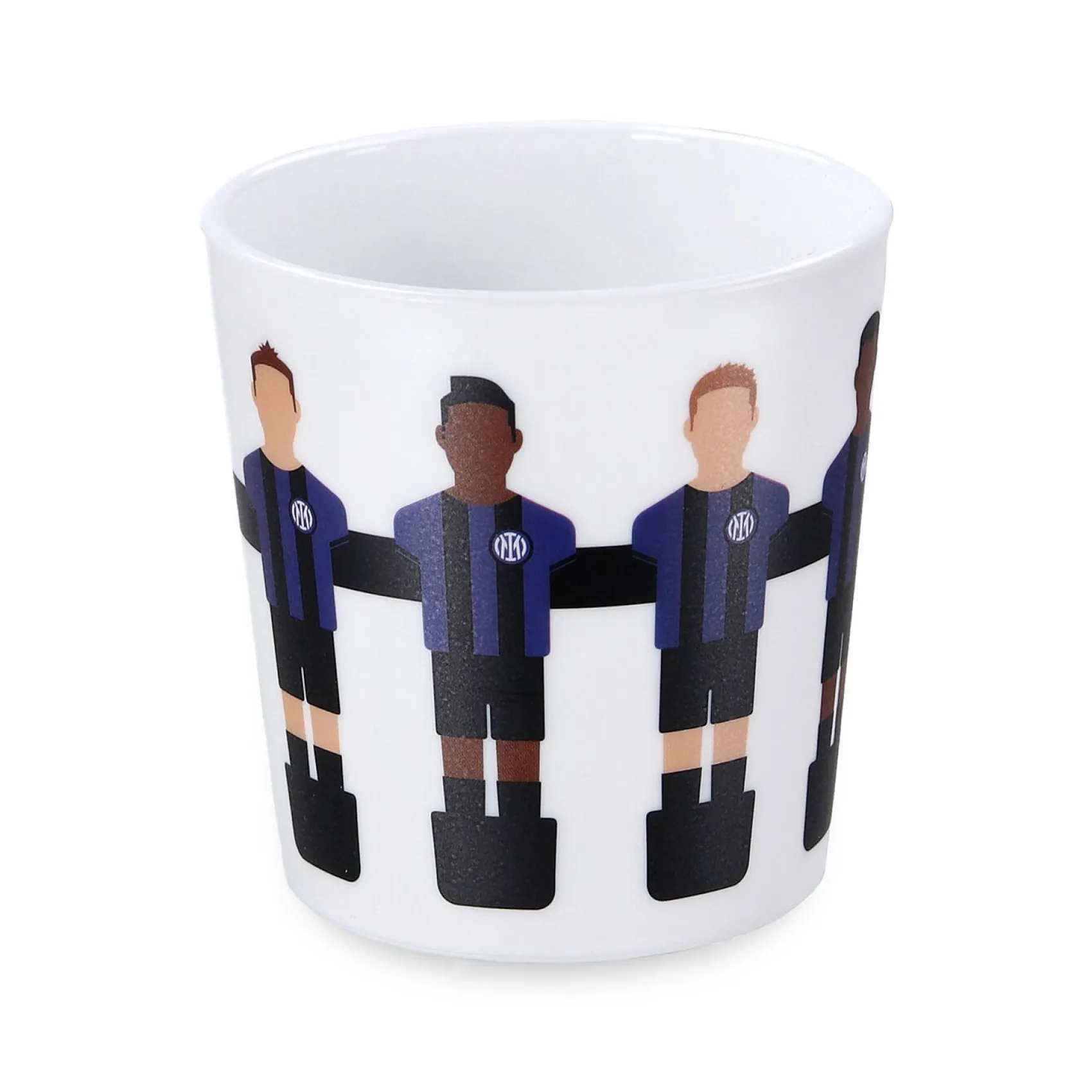 Inter Accessori^IM SET BICCHIERE E POSATE CALCIO BALILLA BAMBINO BLU NAVY