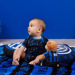 Inter Body E Tutine^IM SET BODY MANICHE CORTE CALCIO BALILLA BLU NAVY