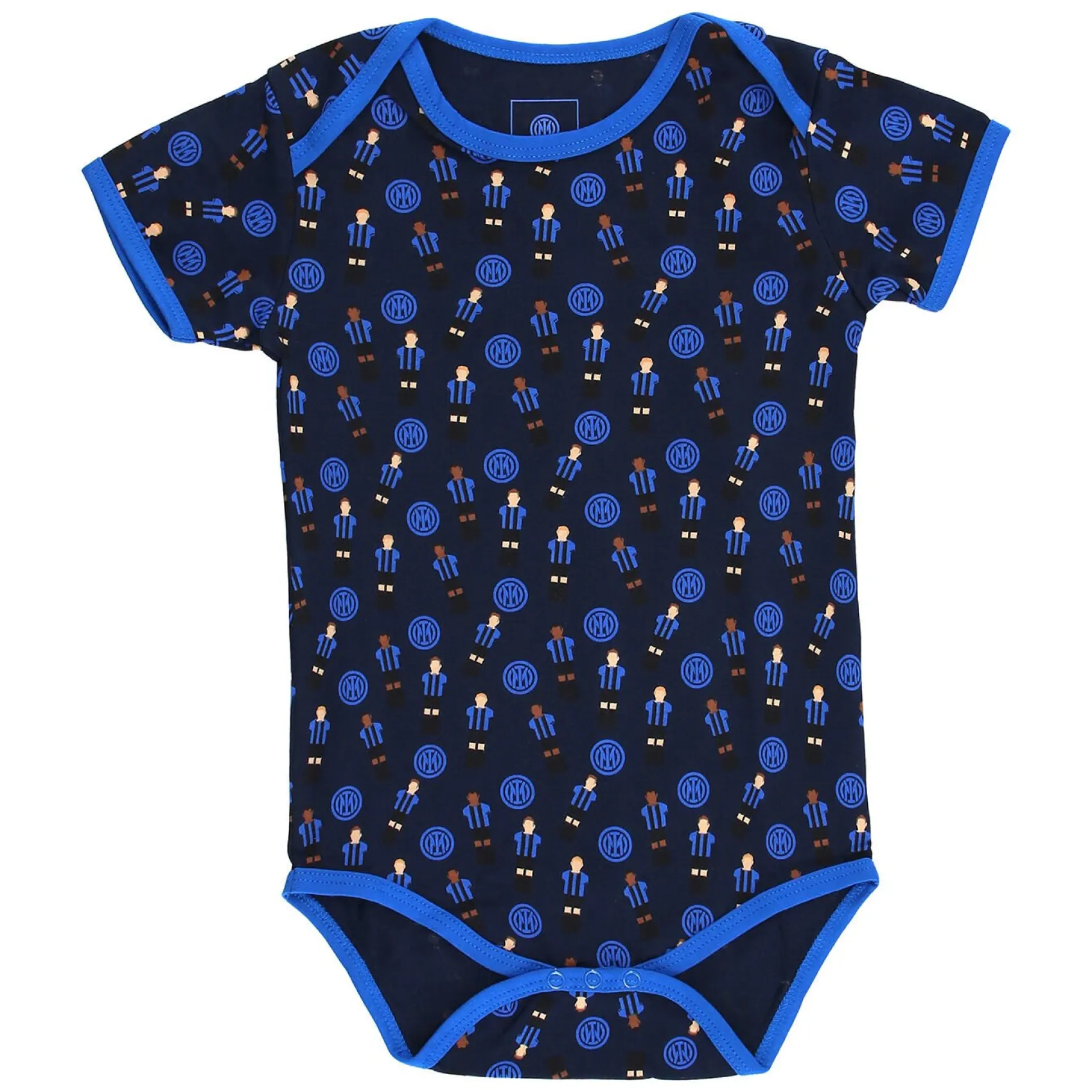 Inter Body E Tutine^IM SET BODY MANICHE CORTE CALCIO BALILLA BLU NAVY