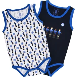 Inter Body E Tutine^IM SET BODY SMANICATO CALCIO BALILLA BLU NAVY
