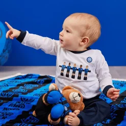 Inter Body E Tutine^IM SET MAGLIETTA A MANICHE LUNGHE E PANTALONI CALCIO BALILLA BLU NAVY