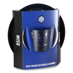 Inter Accessori^IM SET PRANZO CALCIO BALILLA BAMBINO BLU NAVY