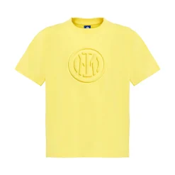 Inter T-Shirt E Polo^IM T-SHIRT EMBOSSED CREST BAMBINO GIALLO
