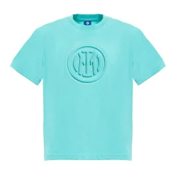 Inter T-Shirt E Polo^IM T-SHIRT EMBOSSED CREST BAMBINO TURCHESE