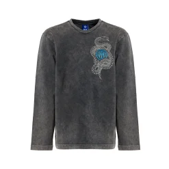 Inter T-Shirt E Polo^IM T-SHIRT MANICHE LUNGHE SNAKE CLUB BAMBINO GRIGIO SCURO