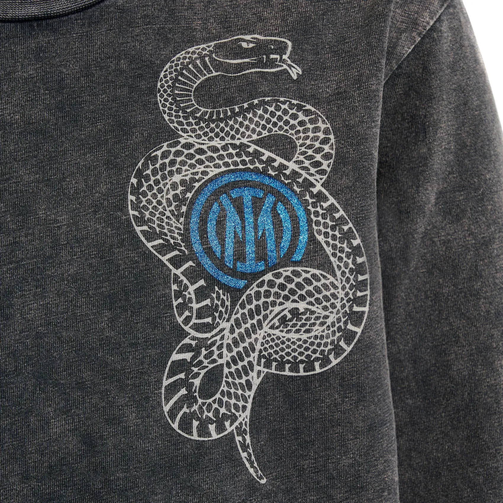 Inter T-Shirt E Polo^IM T-SHIRT MANICHE LUNGHE SNAKE CLUB BAMBINO GRIGIO SCURO
