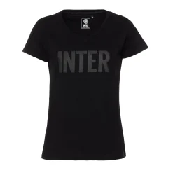 Inter T-Shirt E Polo^IM T-SHIRT RUBBER LOGO DONNA NERO